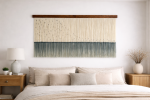 Neutral home decoration- Zorke XXXIII- Wall Art | Macrame Wall Hanging in Wall Hangings by Olivia Fiber Art. Item composed of wood and wool in minimalism or mid century modern style