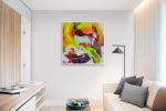 Cloud 9 (36 x36") | Oil And Acrylic Painting in Paintings by Calina Hiriza. Item composed of canvas