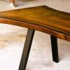 Rain Tree Table with Yakisugi Legs | Dining Table in Tables by Power Woodwork. Item works with minimalism & contemporary style