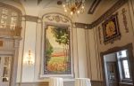 Tudor Arms Hotel Mural | Murals by Nicolette Atelier | The Tudor Arms Hotel Cleveland - a DoubleTree by Hilton in Cleveland. Item composed of synthetic