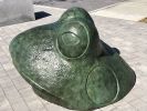 Big Frog | Public Sculptures by Jim Sardonis | Vermont Technical College in Randolph. Item composed of stone