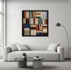 La Géométrie de la Pensée | Oil And Acrylic Painting in Paintings by Sophie DUMONT.. Item composed of wood and canvas in minimalism or contemporary style