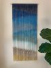 Textile Coastal Fiber Art, WAVES Ocean Wall Hanging | Dyed | Tapestry in Wall Hangings by Wallflowers Hanging Art. Item made of wood & wool compatible with boho and country & farmhouse style