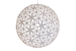 Lattice Light Ball White 80 | Chandeliers by ADAMLAMP. Item made of synthetic works with modern style