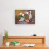 Wine and Roses | Oil And Acrylic Painting in Paintings by Christine Goldbeck MFA-IA Studio. Item composed of linen in mid century modern or contemporary style