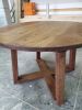 Round Ellison Pedestal Dining Table | Tables by Lumber2Love. Item composed of oak wood in mid century modern or contemporary style