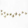 Swallows - Gold Metallic | Wall Sculpture in Wall Hangings by Elizabeth Prince Ceramics. Item made of ceramic works with contemporary & country & farmhouse style