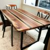 epoxy dining table, black epoxy table, epoxy table | Tables by Innovative Home Decors. Item composed of wood in country & farmhouse or art deco style