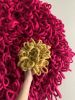 Micro Bougainvillea fiber sculpture | Wall Sculpture in Wall Hangings by Cristina Ayala. Item composed of wool and fiber