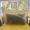 Bespoke Black Velvet Pillow With Champagne Organza Sleeve | Pillows by Mommani Threads. Item in contemporary or modern style
