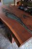 Walnut dining table with epoxy inlay | Tables by Abodeacious