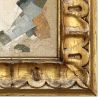 Contemporary Neutral Abstract Oil Painting in Vintage Frame | Oil And Acrylic Painting in Paintings by Suzanne Nicoll Studio. Item made of wood works with contemporary style