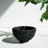 Medium Treasure Bowl in Textured Black Concrete & Brass | Decorative Bowl in Decorative Objects by Carolyn Powers Designs. Item made of brass & concrete compatible with minimalism and contemporary style