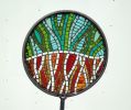 Glass mosaic metal garden stakes | Public Mosaics by Rochelle Rose Schueler - Wild Rose Artworks LLC. Item composed of metal and glass