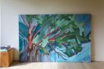 Madrone Tree | Oil And Acrylic Painting in Paintings by Inese Westcott. Item made of canvas with synthetic works with contemporary style