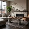 Bespoke Song Raw Stone Live Edge Single Slab Coffee Table | Tables by Dynasty Artisan. Item made of wood with stone works with minimalism & contemporary style