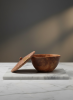 Walnut & Gold Leaf Lidded Vessel – Hand‑Turned | Decorative Bowl in Decorative Objects by Holzkunst Samuel Meisinger. Item works with art deco & modern style