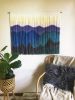 Textile Mountain Art, BLUE RIDGE Fiber Art Wall Hanging | Macrame Wall Hanging in Wall Hangings by Wallflowers Hanging Art. Item composed of oak wood and wool in boho or country & farmhouse style