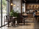 Imperial Black-Gold Ming Rose Elegant Armchair & Table Trio | Chairs by Dynasty Artisan. Item composed of wood in contemporary or eclectic & maximalism style