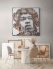 JIMI HENDRIX FOREVER | Oil And Acrylic Painting in Paintings by Virginie SCHROEDER. Item composed of canvas and paper