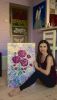 I've got peonies | Oil And Acrylic Painting in Paintings by Elena Parau. Item made of canvas compatible with boho and contemporary style