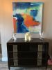 Tangled Up In Blue Oil Contemporary Abstract | Oil And Acrylic Painting in Paintings by Strokes by Red - Red (Linda Harrison). Item composed of synthetic