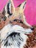 Robin, Fox, Fox & Kit and Sparrow | Oil And Acrylic Painting in Paintings by Natalie Jo Wright | Wendigo in Stoughton. Item made of canvas with paper