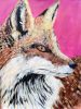 Robin, Fox, Fox & Kit and Sparrow | Oil And Acrylic Painting in Paintings by Natalie Jo Wright | Wendigo in Stoughton. Item made of canvas with paper