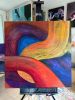 Spacetime is Doomed | Oil And Acrylic Painting in Paintings by Kim Powell Art. Item made of canvas with synthetic works with contemporary & eclectic & maximalism style