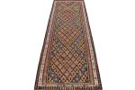 Handwoven 1950s Vintage Persian Kilim in Black, Pink, Purple | Area Rug in Rugs by Rug and Kilim