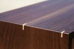 Black Walnut Bookshelf with Curly Maple Splines | Book Case in Storage by Miikana Woodworking. Item composed of wood