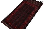 Rug & Kilim's Baluch Afghan rug in Red, Blue & Black Pattern | Area Rug in Rugs by Rug and Kilim. Item made of wool