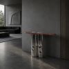 Marble & Steel Console Table — Reverie, Nitush Aroosh | Tables by Nitush Aroosh. Item composed of steel & marble compatible with contemporary and eclectic & maximalism style