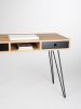Home office desk, industrial small table, with black drawers | Tables by Mo Woodwork