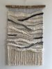 Handwoven Vertical Wall Tapestry "Stone River" | Wall Sculpture in Wall Hangings by Tissage Sauvage. Item composed of wood & cotton compatible with boho and country & farmhouse style