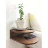 Floating Nightstand in Walnut | Storage by Companion Works. Item composed of walnut compatible with boho and minimalism style