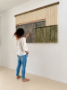 Dyed Yarn Wall Hanging - ZORKE VII | Tapestry in Wall Hangings by Olivia Fiber Art. Item composed of wood and wool in minimalism or contemporary style