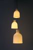 Porcelain Pendant Large with closed or opened bottom | Pendants by Bergontwerp. Item composed of fabric and ceramic
