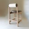 Rody Counter Stool | Chairs by YJ Interiors. Item made of oak wood & fabric compatible with mid century modern and contemporary style