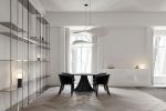 "Bianca" Round dining table in Black Marquina marble | Tables by Carcino Design. Item composed of marble compatible with minimalism and contemporary style