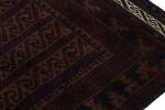 Vintage Baluch Afghan rug in Brown, Red & Blue Patterns | Area Rug in Rugs by Rug and Kilim. Item composed of wool