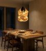 Minimalist Wood & Leather Pendant Light: Handcrafted Ceiling | Pendants by Traum - Wood Lighting. Item made of maple wood & leather compatible with minimalism and contemporary style