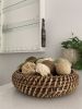 Handmade Rattan Bowl, Boho Woven Natural Fruit Basket | Storage Basket in Storage by Amara