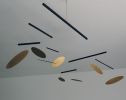 Golden Planets Kinetic Sculpture | Wall Sculpture in Wall Hangings by Eli Altanova. Item composed of wood and brass