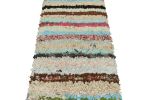Vintage Moroccan Rag Rug with Polychromatic Stripes | Area Rug in Rugs by Rug and Kilim