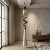 Modern Spiral Hanging Decor | Wabi Sabi Boho Ceiling Art | Wall Sculpture in Wall Hangings by Sarmal Design. Item composed of cotton and metal in boho or minimalism style