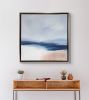 Coastal View I- Framed Original Painting on Canvas 24"x24" | Oil And Acrylic Painting in Paintings by 330art. Item composed of canvas and synthetic in contemporary or country & farmhouse style