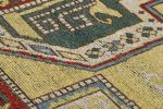 Rug & Kilim’s Tribal Custom Rug Sample with Red and Gold | Area Rug in Rugs by Rug and Kilim