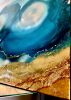 Dream Waves - 60" x 50" Original Semi-Abstract | Mixed Media by Wall Jewelry by Robyn Camargo. Item made of birch wood with synthetic