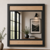 Hudson Mirror | Decorative Objects by Sand & Iron. Item made of oak wood with steel works with mid century modern & contemporary style
